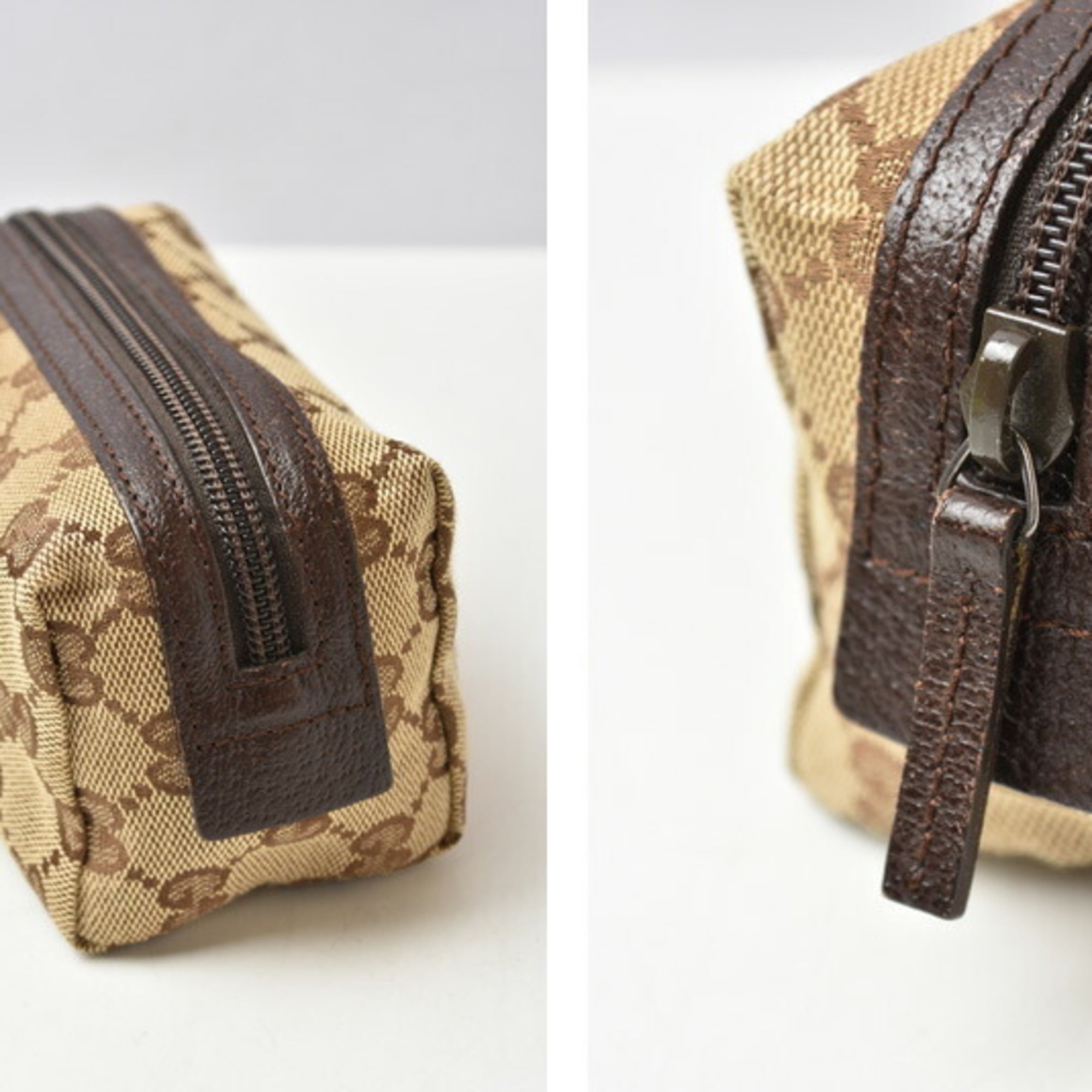 Gucci pouch, GUCCI GG canvas / brown beige, 29596 — Like New