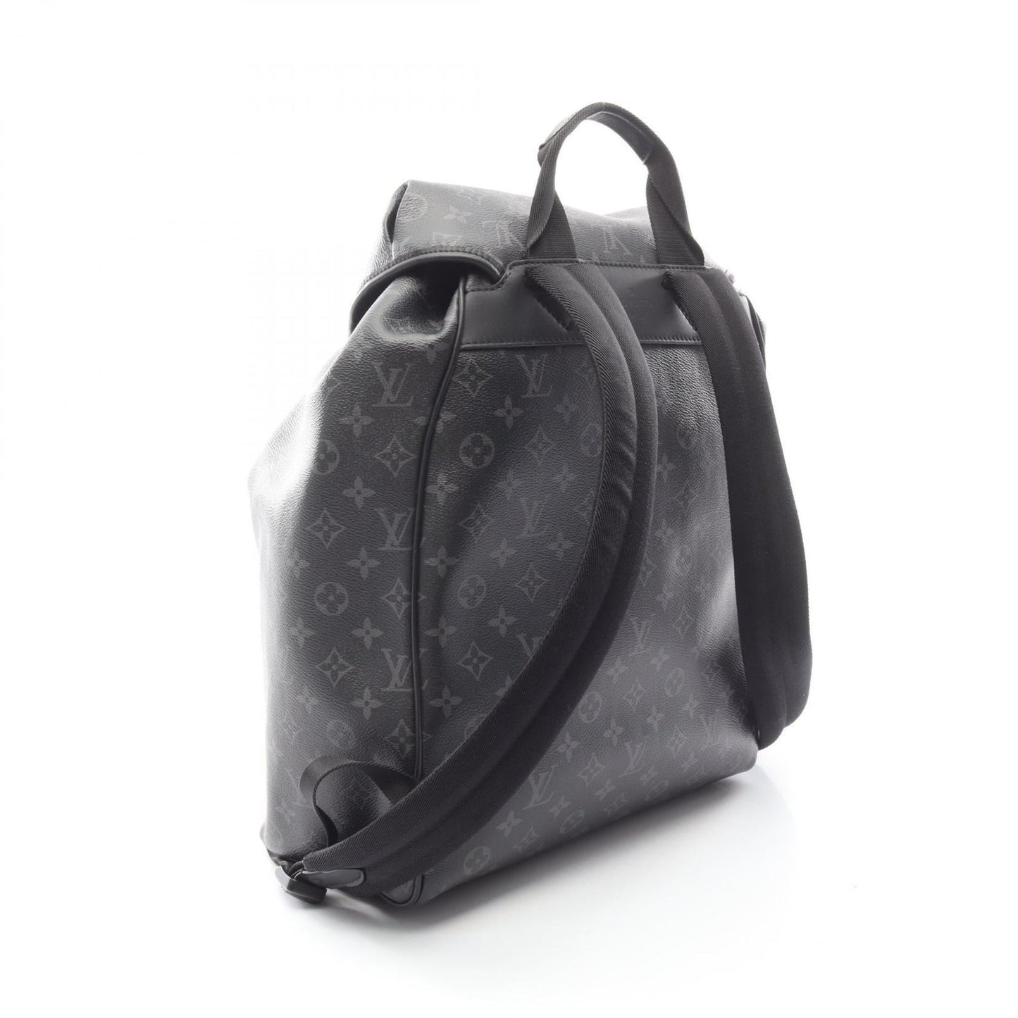 Louis Vuitton Montsouris Rucksack, Coated Canvas and Leather, Monogram Eclipse, Men's, Black, M46683