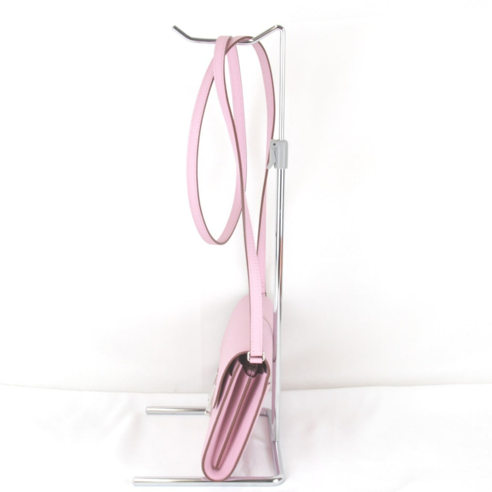 HERMES Constance Two Go Z-stamped shoulder bag, leather, pink, women's, mini size, pochette — Like New