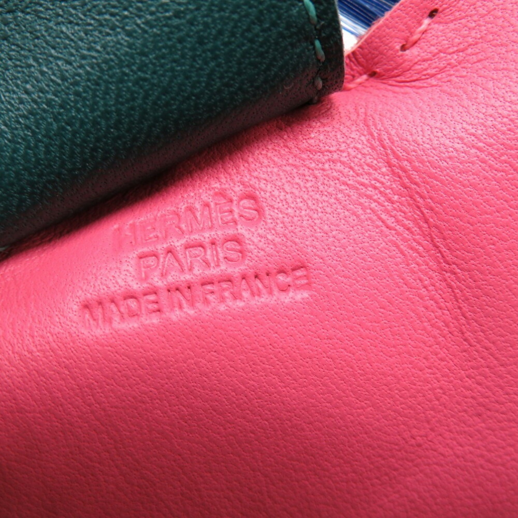 Hermes Rodeo MM Amieu Milo Rose Azalee Malachite Lime Bag Charm 0157 HERMES — Like New