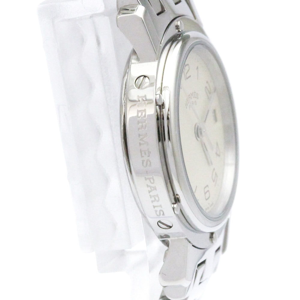 HERMES Clipper Stainless Steel Quartz Ladies Watch CL4.210 Polished — Very Good