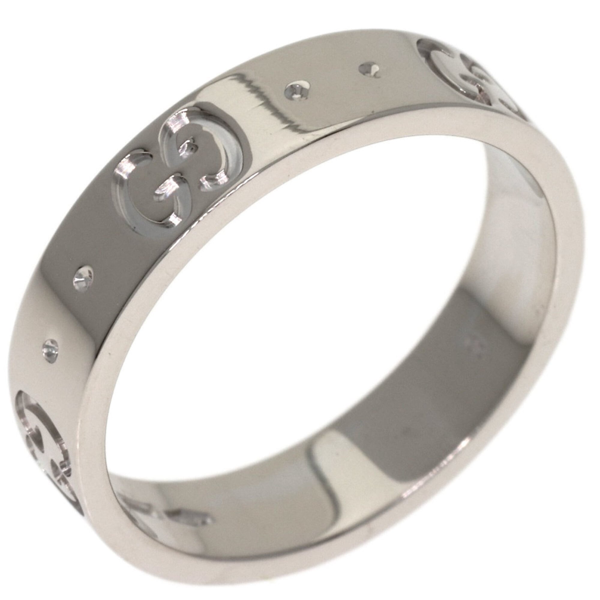 Gucci Icon #8 Ring, 18K White Gold, Women's (GUCCI) — Like New