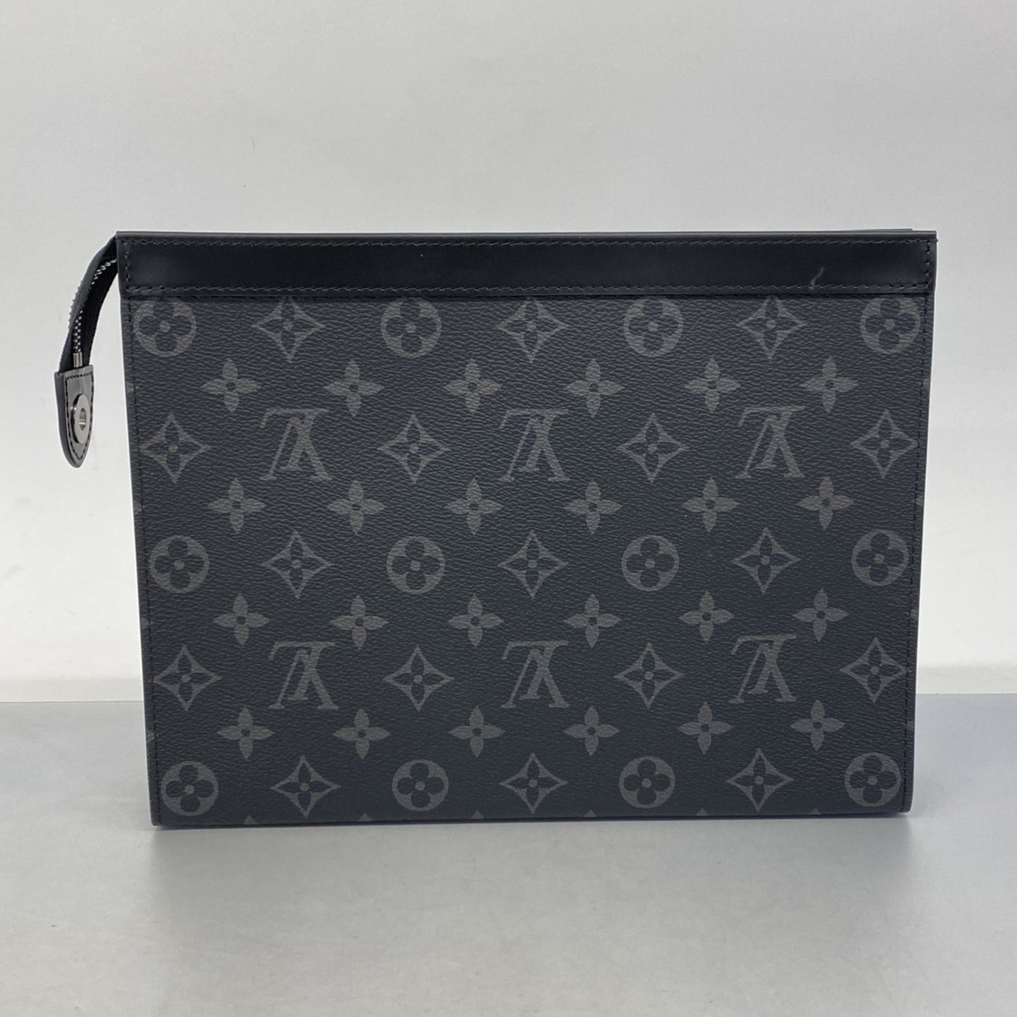Louis Vuitton Monogram Eclipse Pochette Voyage MM Clutch Bag M61692 Black Men's