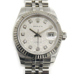 ROLEX Datejust 179174G (D-serial number), Automatic, 10-diamond setting, Computer dial, Ladies' watch — Good