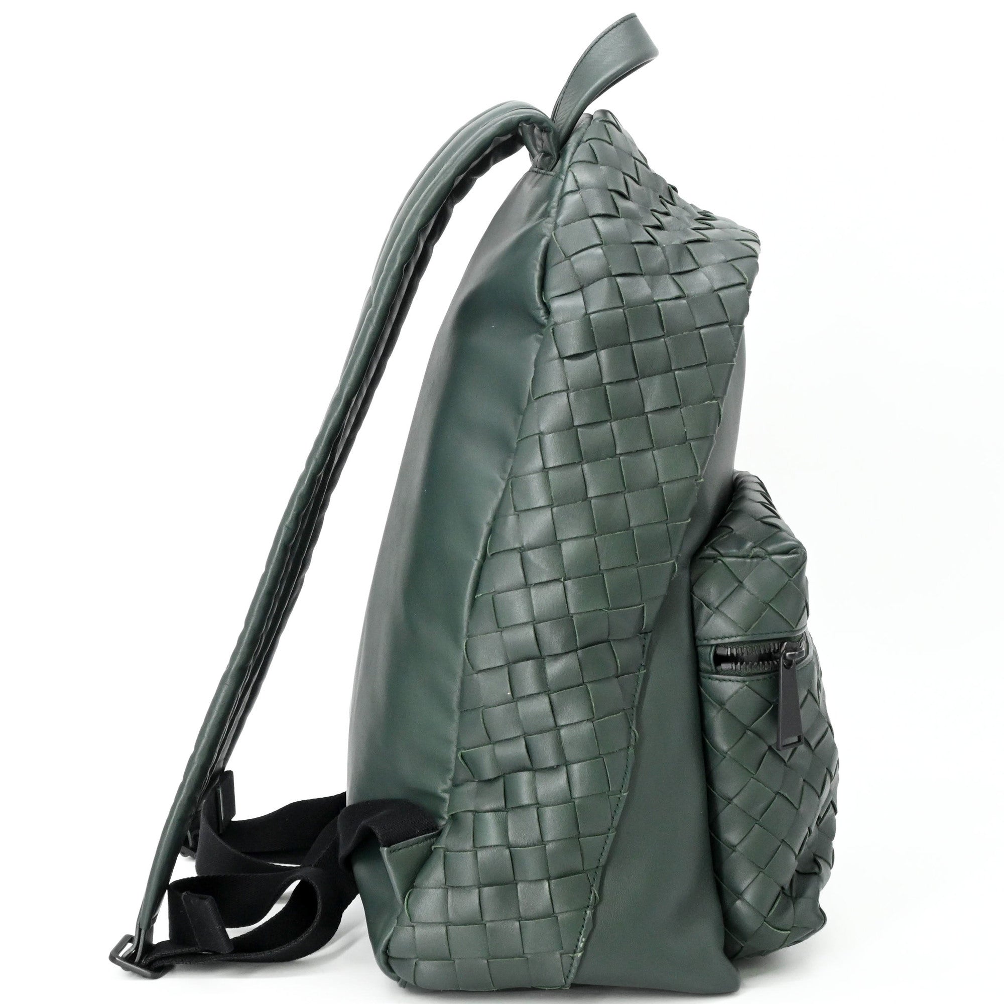 BOTTEGA VENETA Bottega Veneta Intrecciato Backpack Rucksack Green — New - Store Return