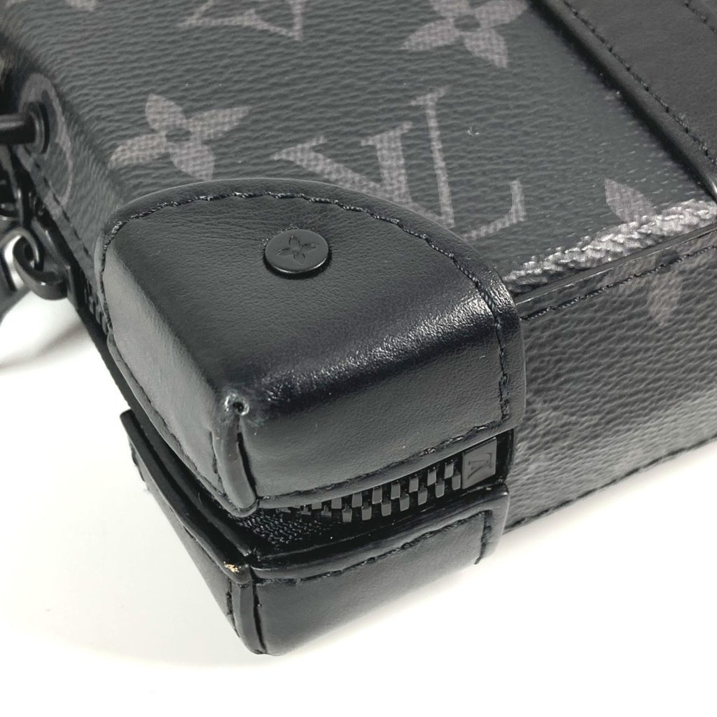 LOUIS VUITTON M69838 Monogram Eclipse Soft Trunk Wallet, Pochette, Long Clutch Bag, Shoulder Canvas, Unisex, Black