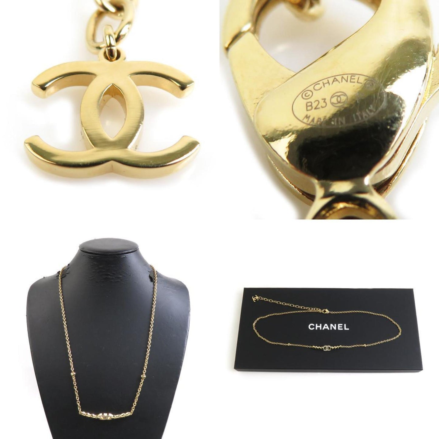 CHANEL Necklace Metal Rhinestone Gold Women's 90019k