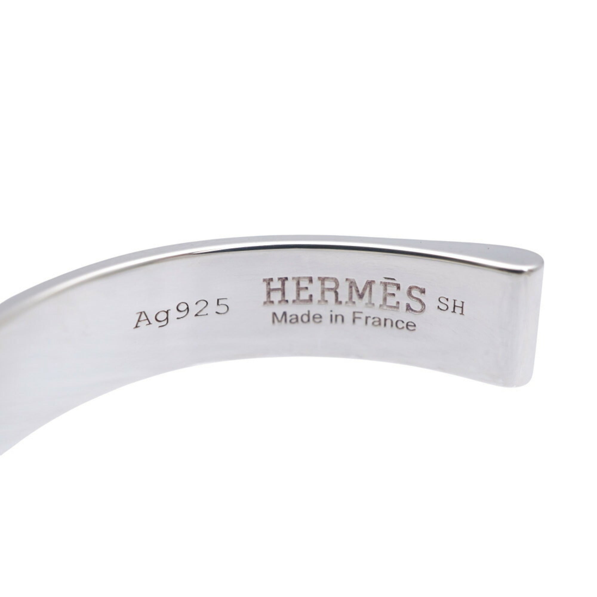 Hermes Boucle Cellier Bangle Silver 925 Bracelet 1059HERMES — Like New