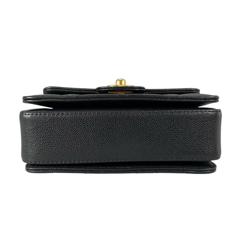 Chanel CHANEL Handbag Flap Bag Caviar Skin Matelassé Handle Mini Leather AS5164 Black — Like New