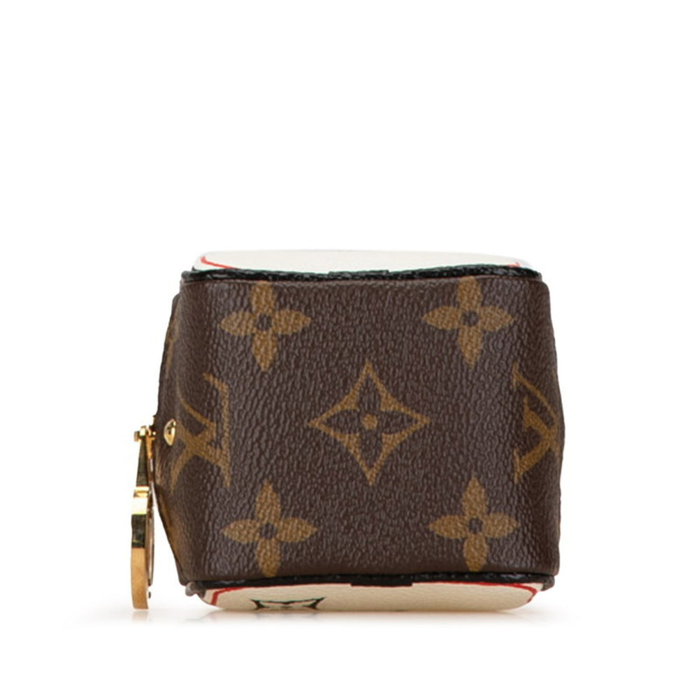 Louis Vuitton Monogram Porto Monnaie Cube Pouch M80231 Brown Multicolor PVC Leather Women's LOUIS VUITTON — Like New