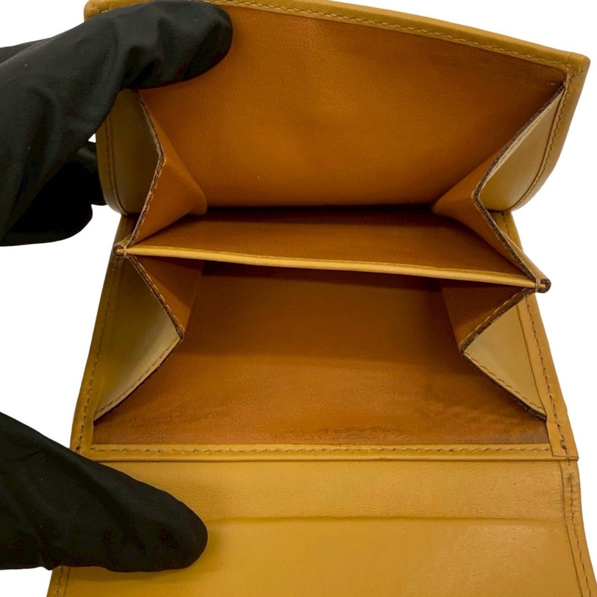 CELINE Macadam Blason Pattern Leather Bifold Wallet, Brown/Beige, 33672