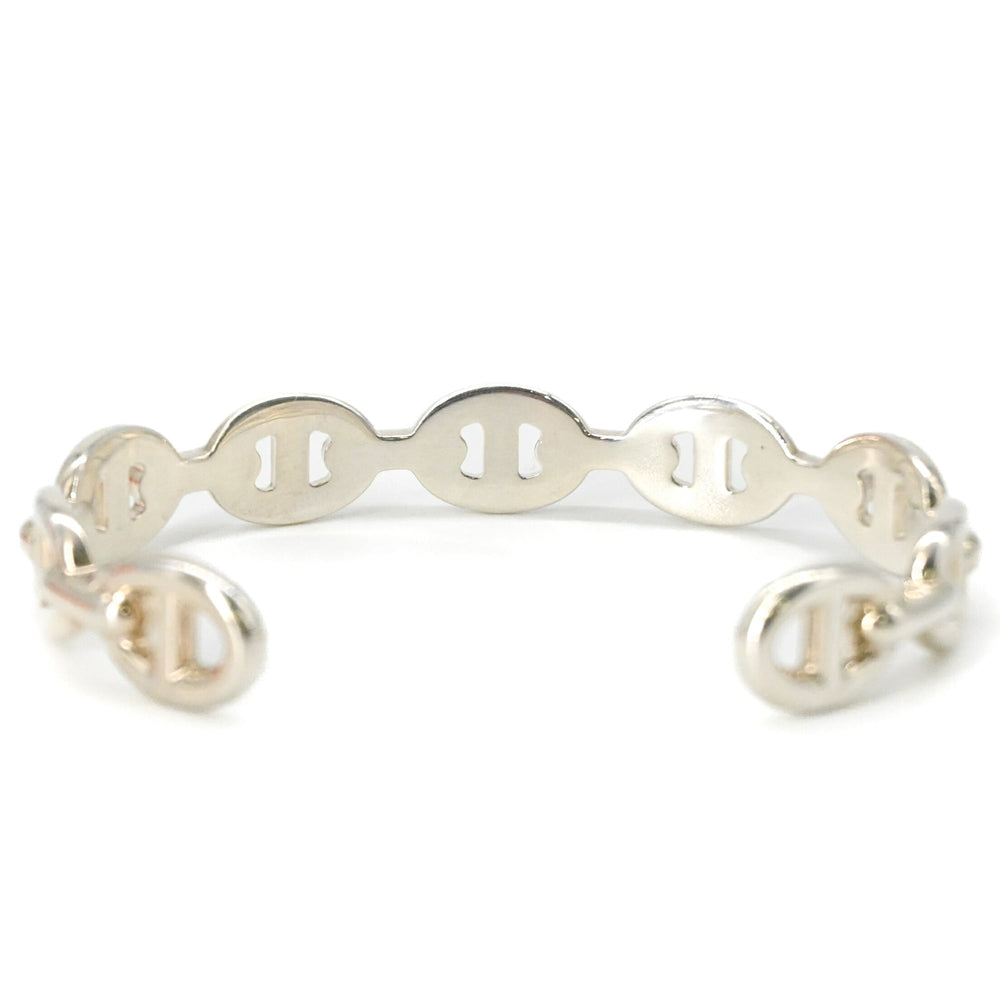 HERMES Chaine d'Ancre Enchainée Bangle Bracelet for Women, Silver SV925 #15 SH — Like New