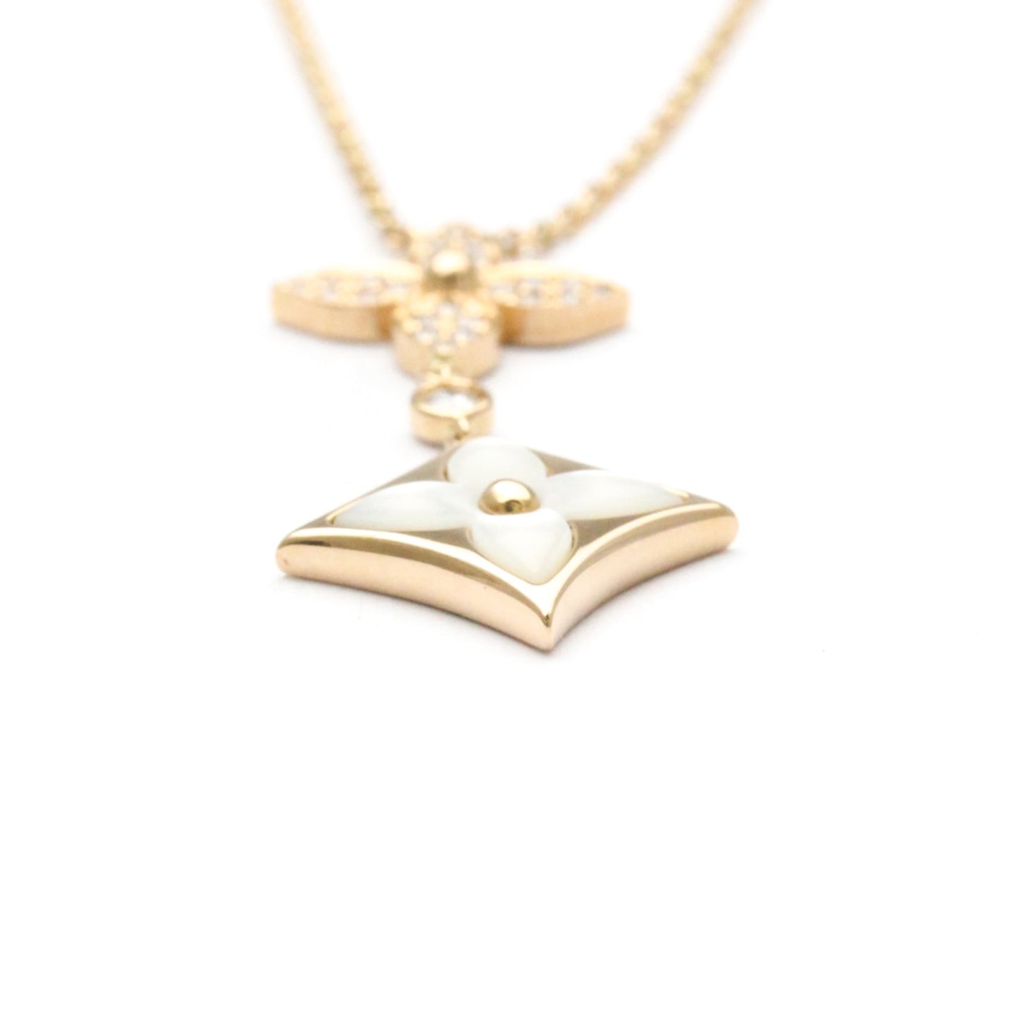 Louis Vuitton Pandantif Starblossom Diamond Necklace Pink Gold (18K) Diamond,Mother Of Pearl Women,Men Fashion Pendant Necklace (Pink Gold)