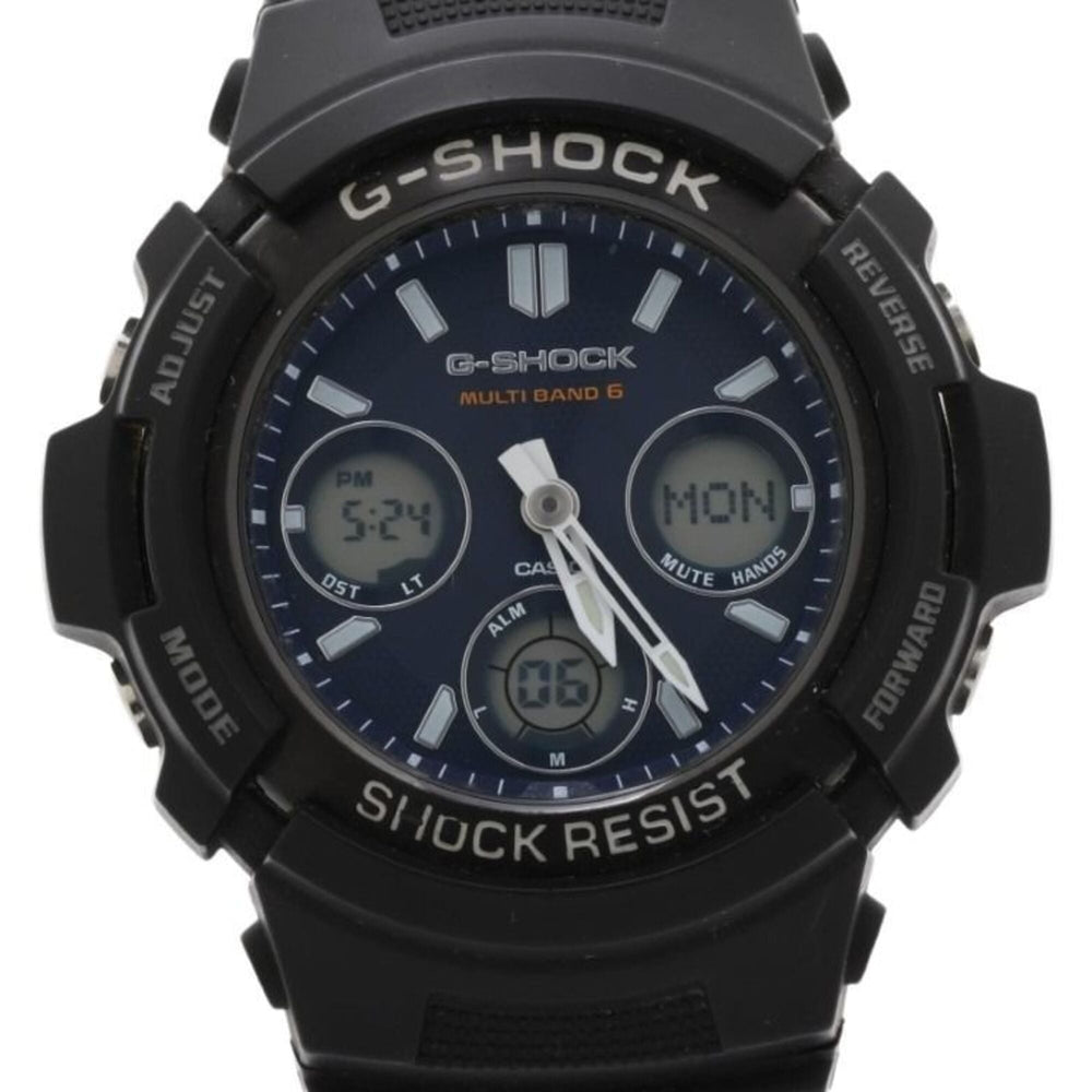 CASIO G-SHOCK ANALOG-DIGITAL AWG-100 M100 SERIES AWG-M100SBC-1AJF Black Resin/Stainless Steel Men's Watch — Good