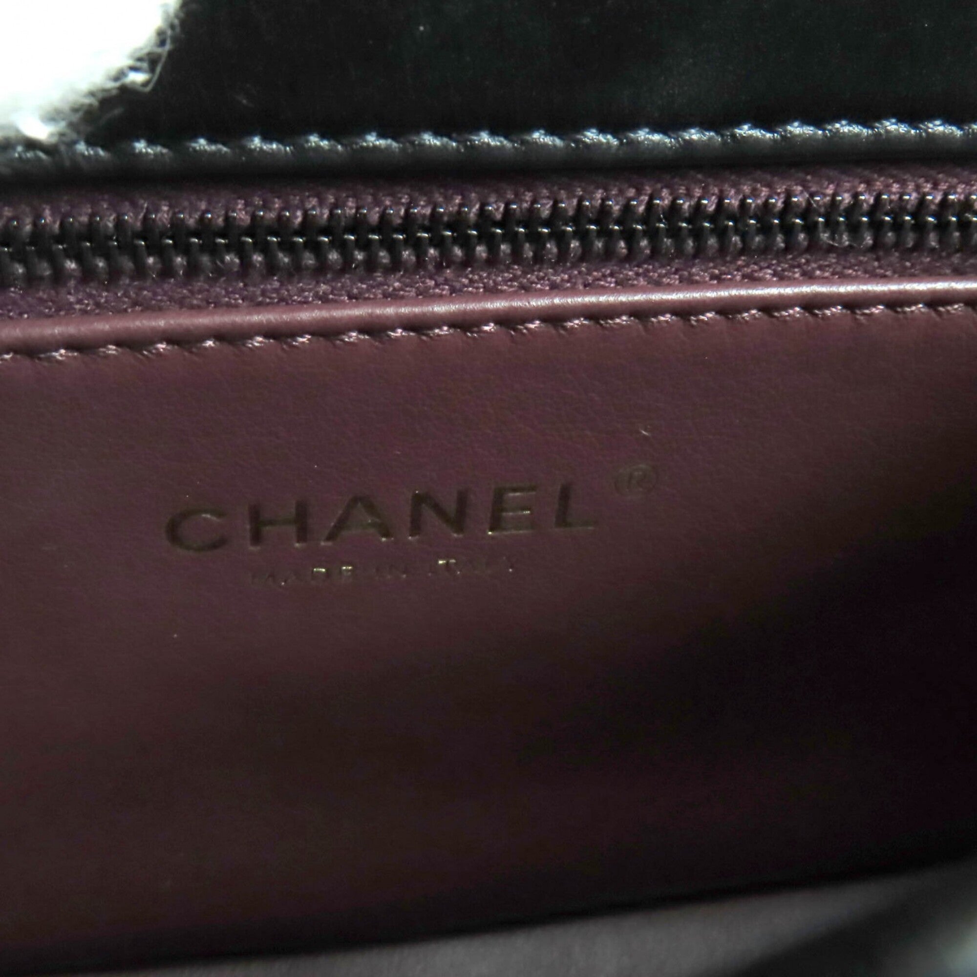 CHANEL Trendy CC Lambskin Leather Top Handle Matelassé Chain Shoulder Bag, Black with Hardware, Made in Italy, Women's — Like New