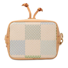 Louis Vuitton Damier Riches Nano Noe Shoulder Bag 2-Way Handbag N40640 Pistachio Green Leather Women's LOUIS VUITTON — Like New