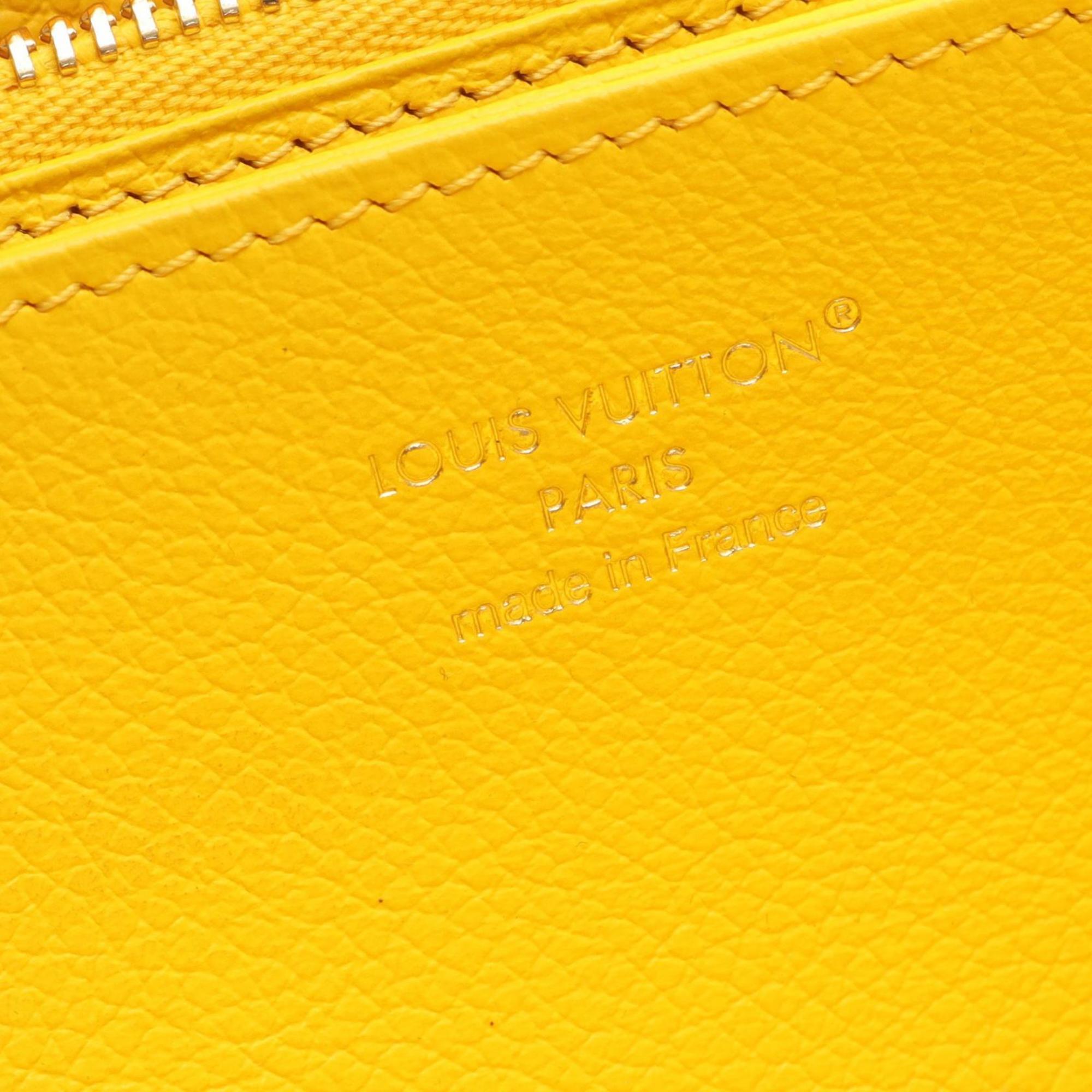 Louis Vuitton Zippy Wallet, Monogram Empreinte Leather, Round Long Women's, Yellow, M13577