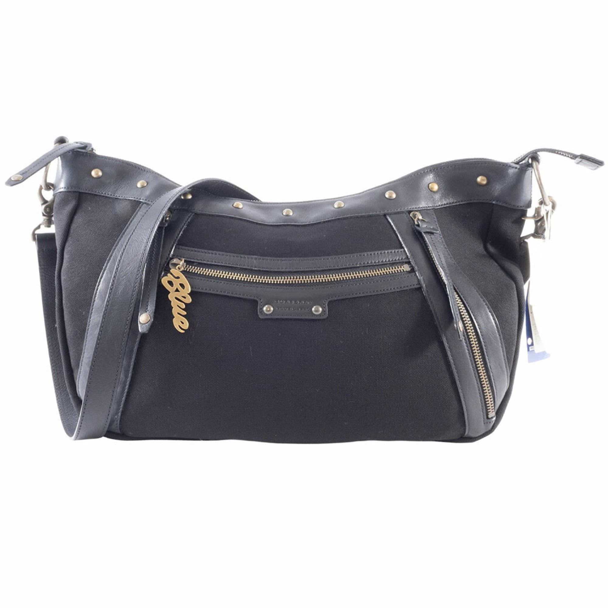Burberry Canvas Shoulder Bag Leather Black Women's Blue Label Crossbody BURBERRY — Like New