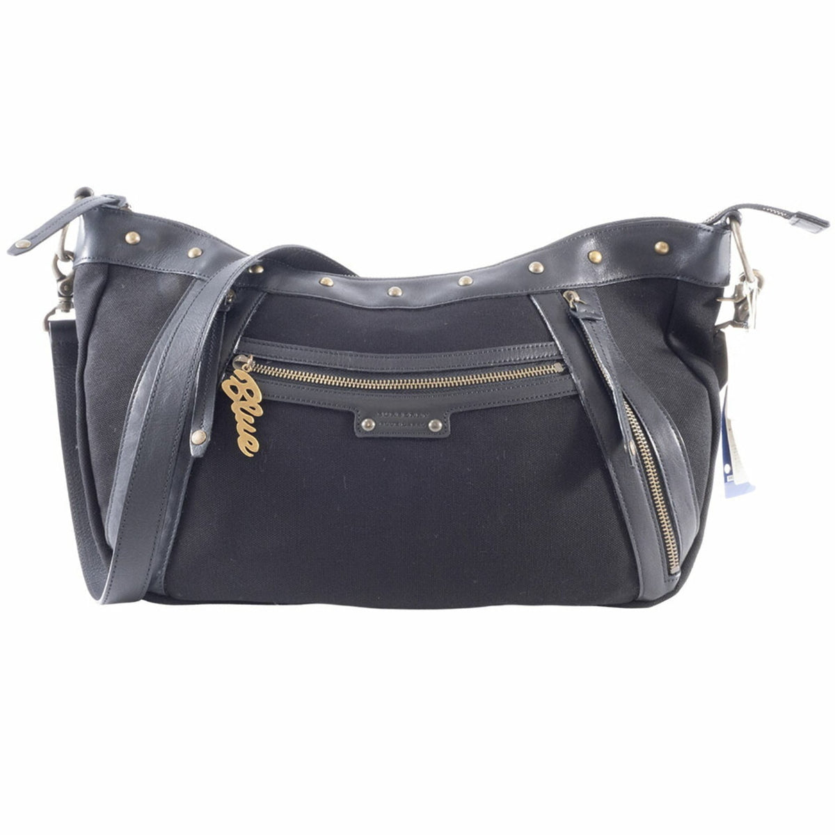 Burberry Canvas Shoulder Bag Leather Black Women's Blue Label Crossbody BURBERRY — Like New