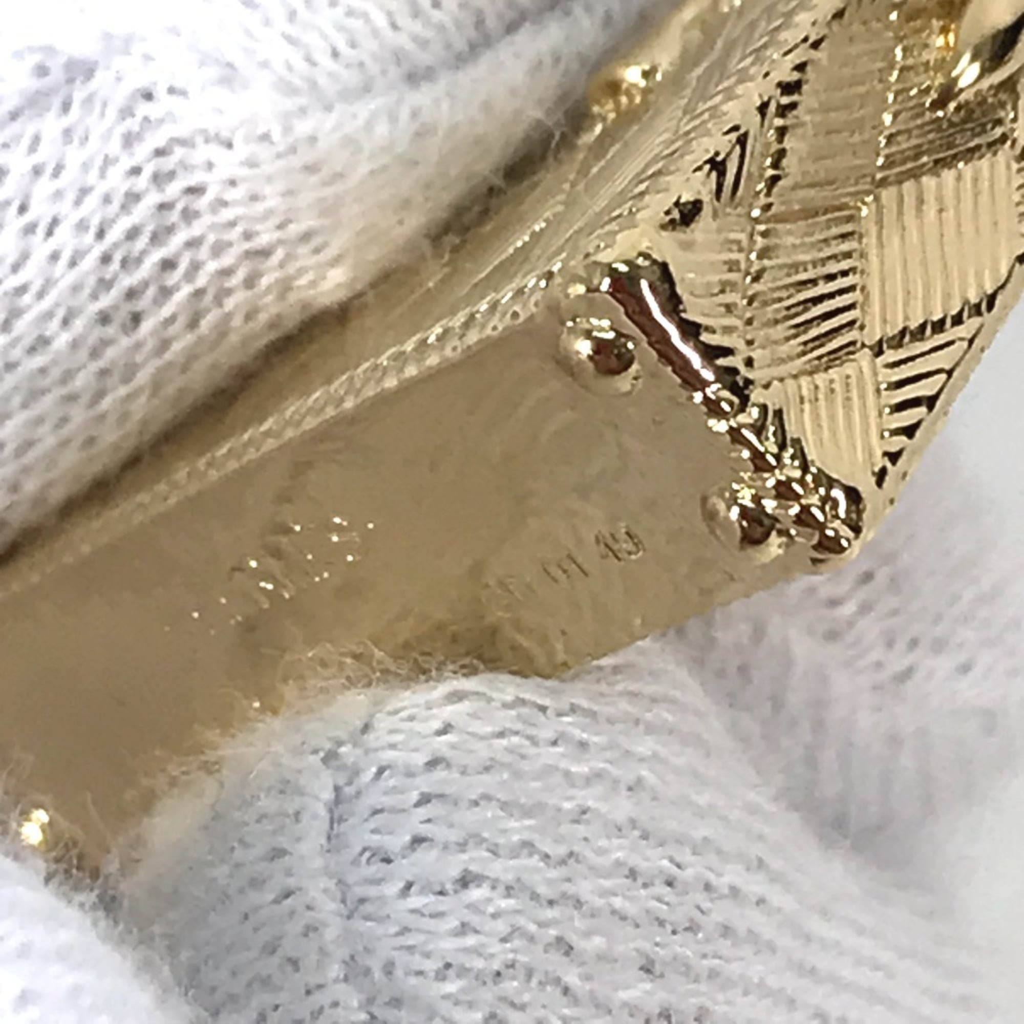HERMES Hermes Pendant Necklace Curiosity Curiosite Permabrass Charm Metal Women's Gold E-240221-12 — New - Store Return