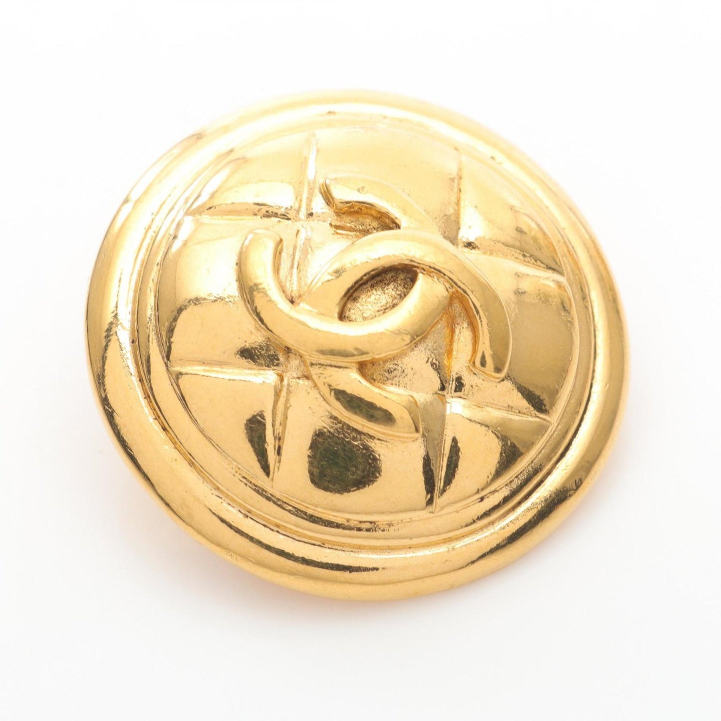 CHANEL Coco Mark Earrings, Gold Plated, Women's