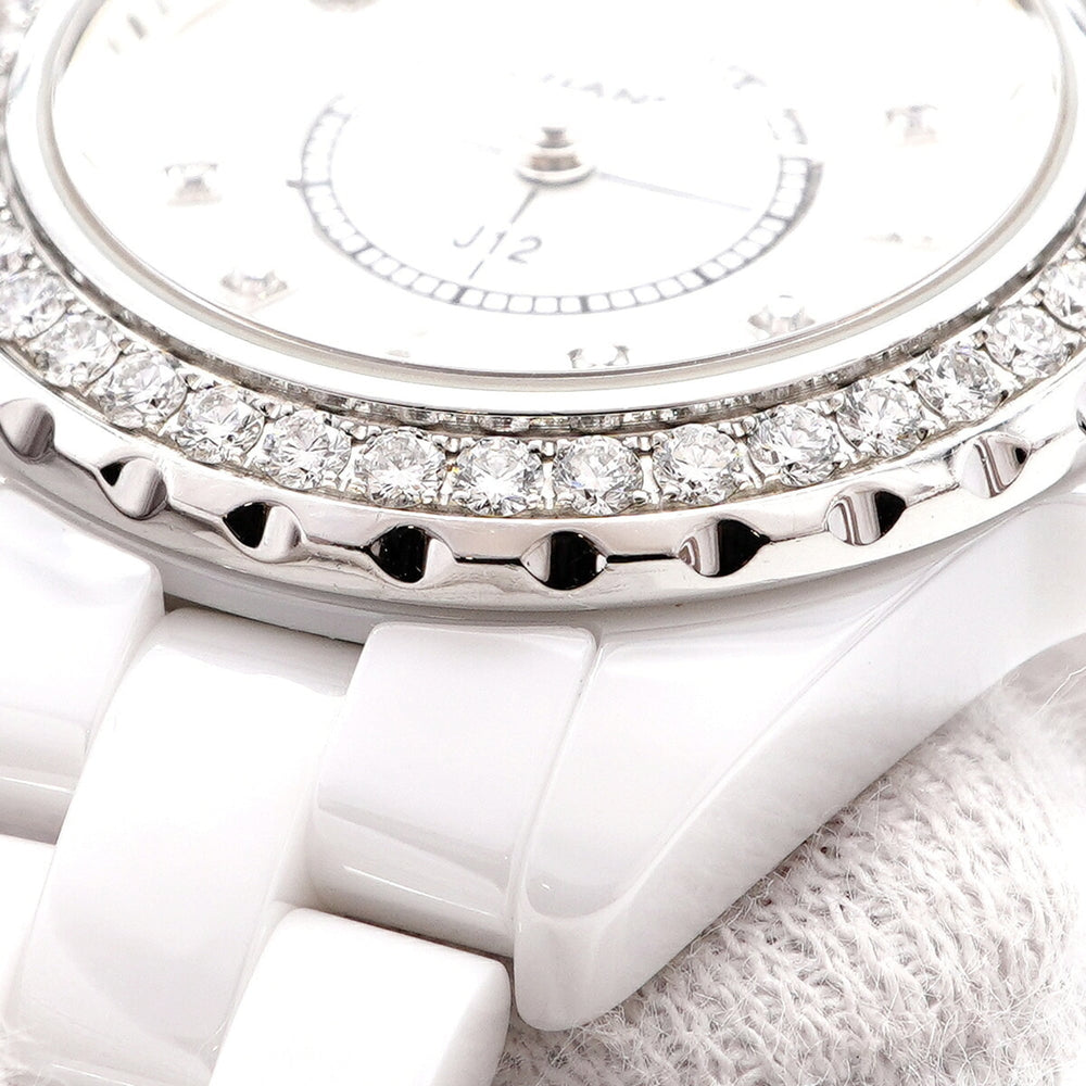 Chanel J12 Diamond H2572 White Dial Women's Watch — Good