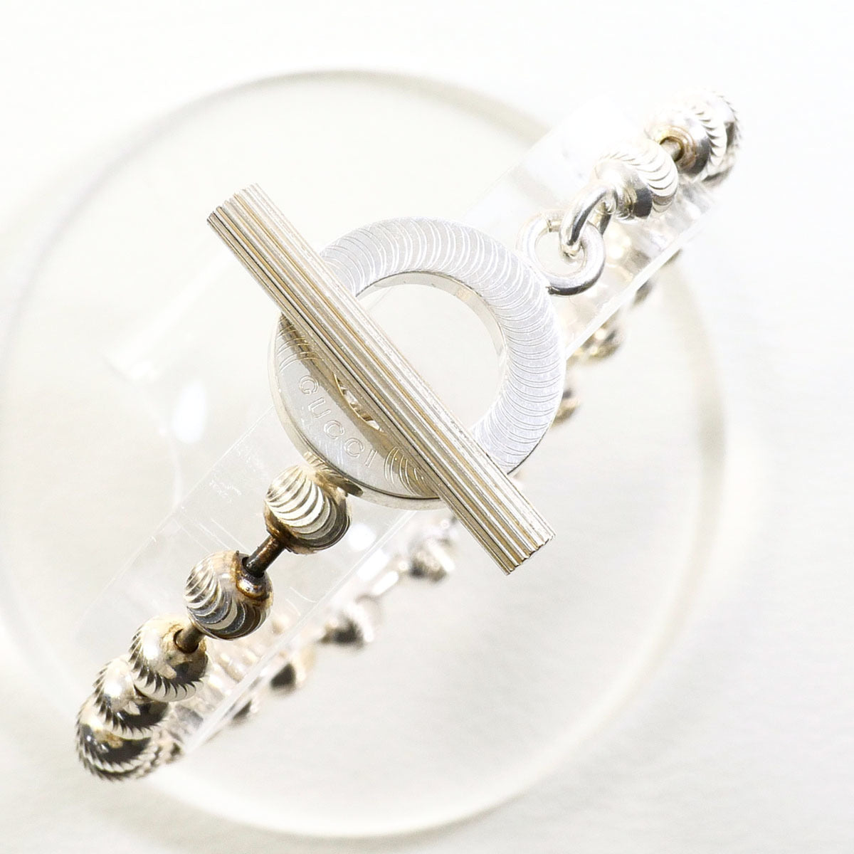 Gucci ball chain silver bracelet, total weight 14.4g, 18cm, jewelry — Like New
