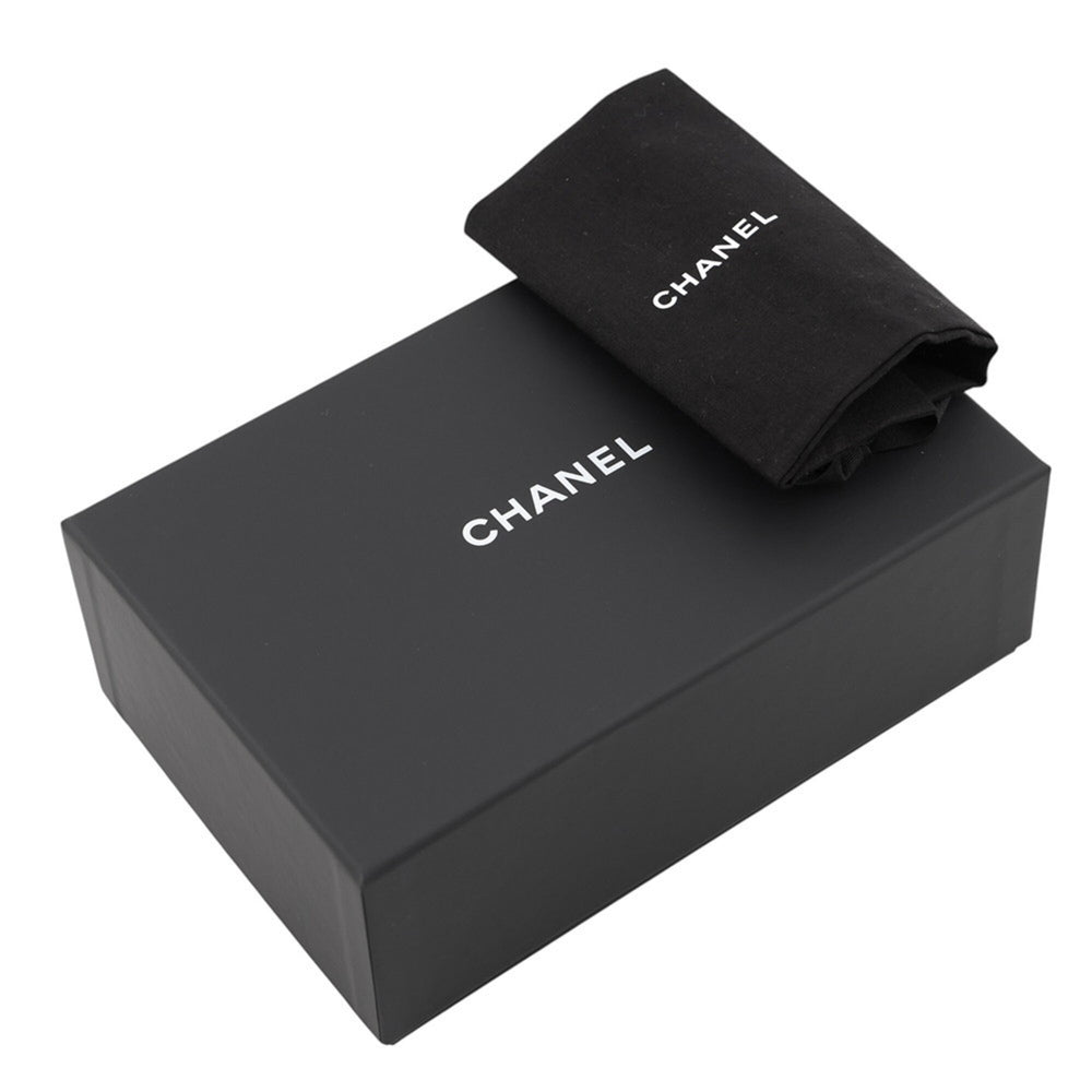 Chanel accessory bag charm, Matelassé heart mini lambskin AP4838, black. handbag pouch — Like New