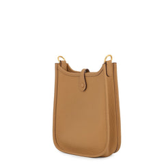 Hermes Evelyne TPM 85cm Shoulder Bag, Amazon Biscuit Nata, Taurillon Clemence Leather, K Stamp. HERMES Evelyne, Handbag, Women's Handbag — Like New