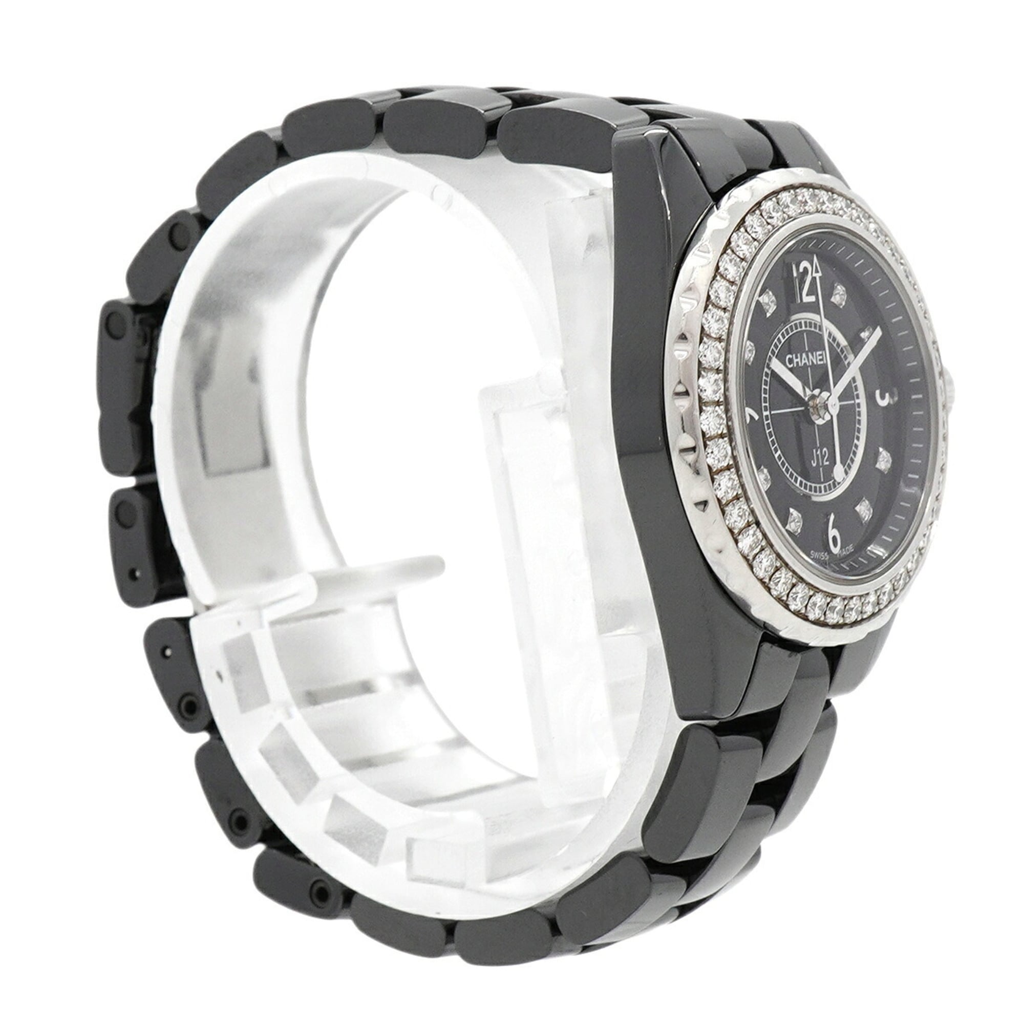Chanel J12 Diamond H2571 Black Dial Men's Watch — Good