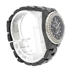Chanel J12 Diamond H2571 Black Dial Men's Watch — Good