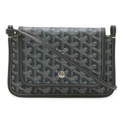GOYARD Plume Handbag, Pouch Wallet, Long Shoulder Bag, Pochette, Clutch Herringbone Pattern, Gray — Like New