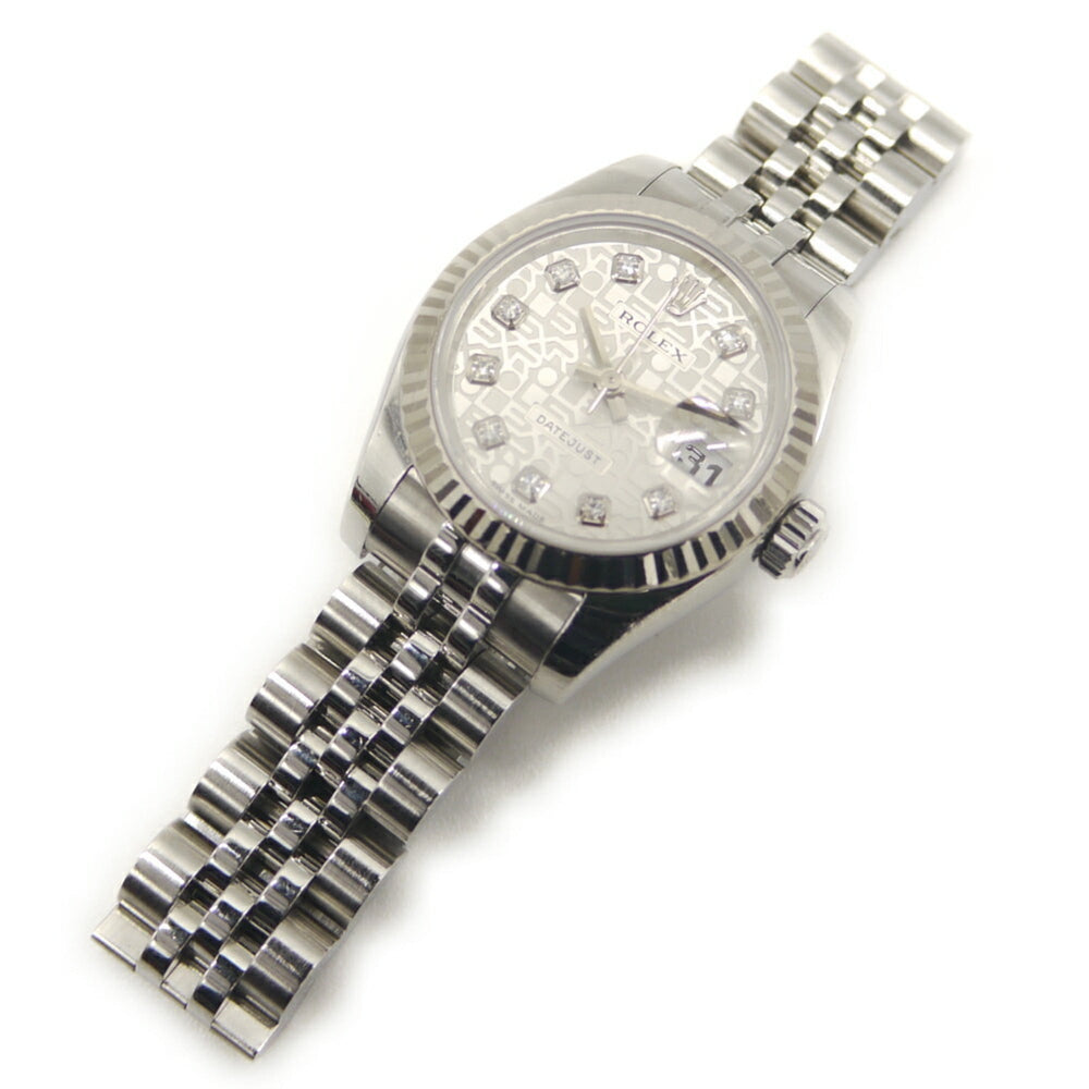 ROLEX Datejust 179174G (D-serial number), Automatic, 10-diamond setting, Computer dial, Ladies' watch — Good