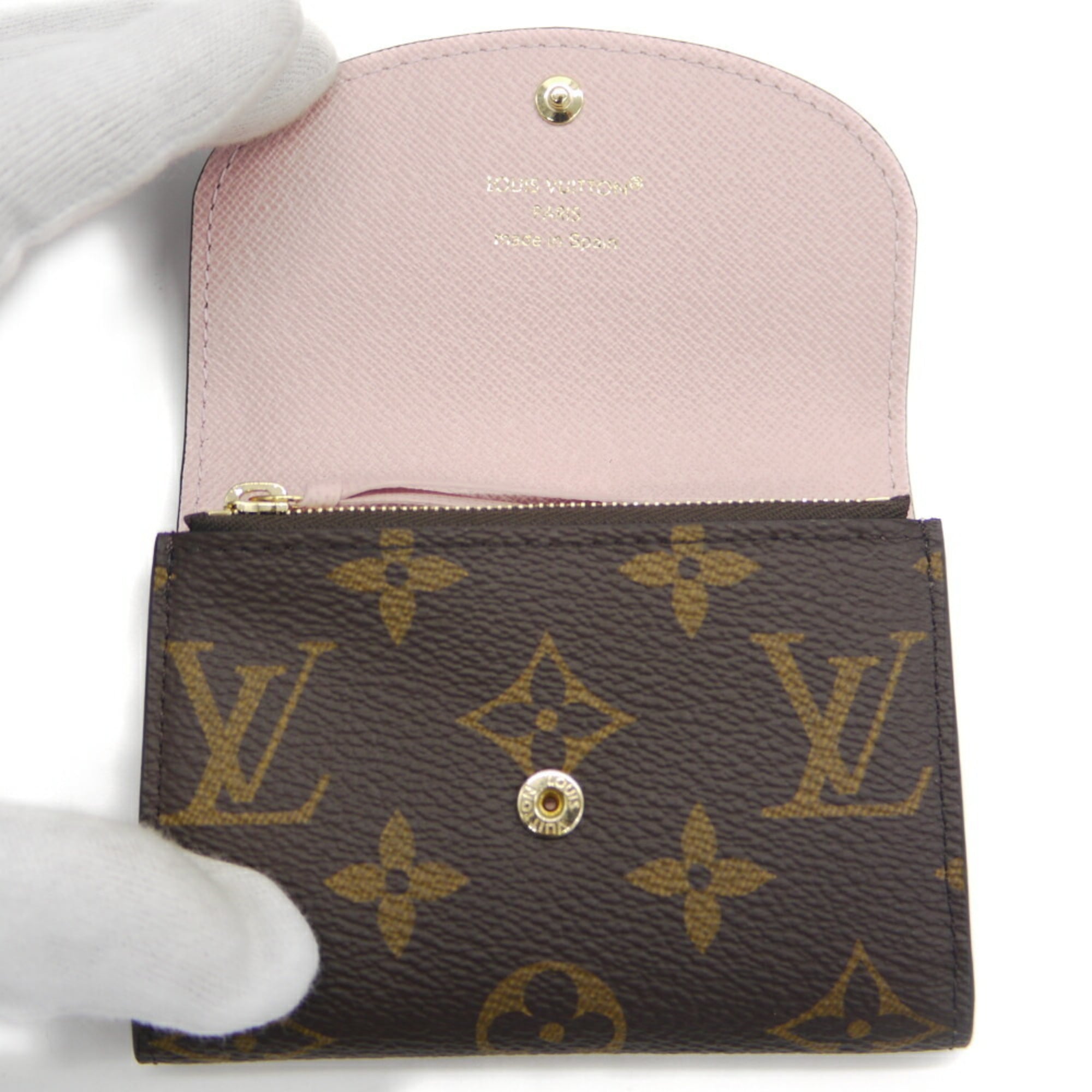 LOUIS VUITTON Louis Vuitton Porte Monnaie Rosalie M62361 Rose Ballerine Coin Case Wallet