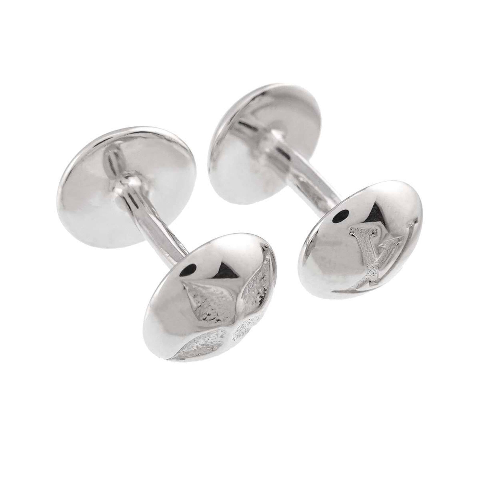 Louis Vuitton Bouton de Manchette Motif Cufflinks, SV 925 Sterling Silver (LV Cufflinks) — Like New