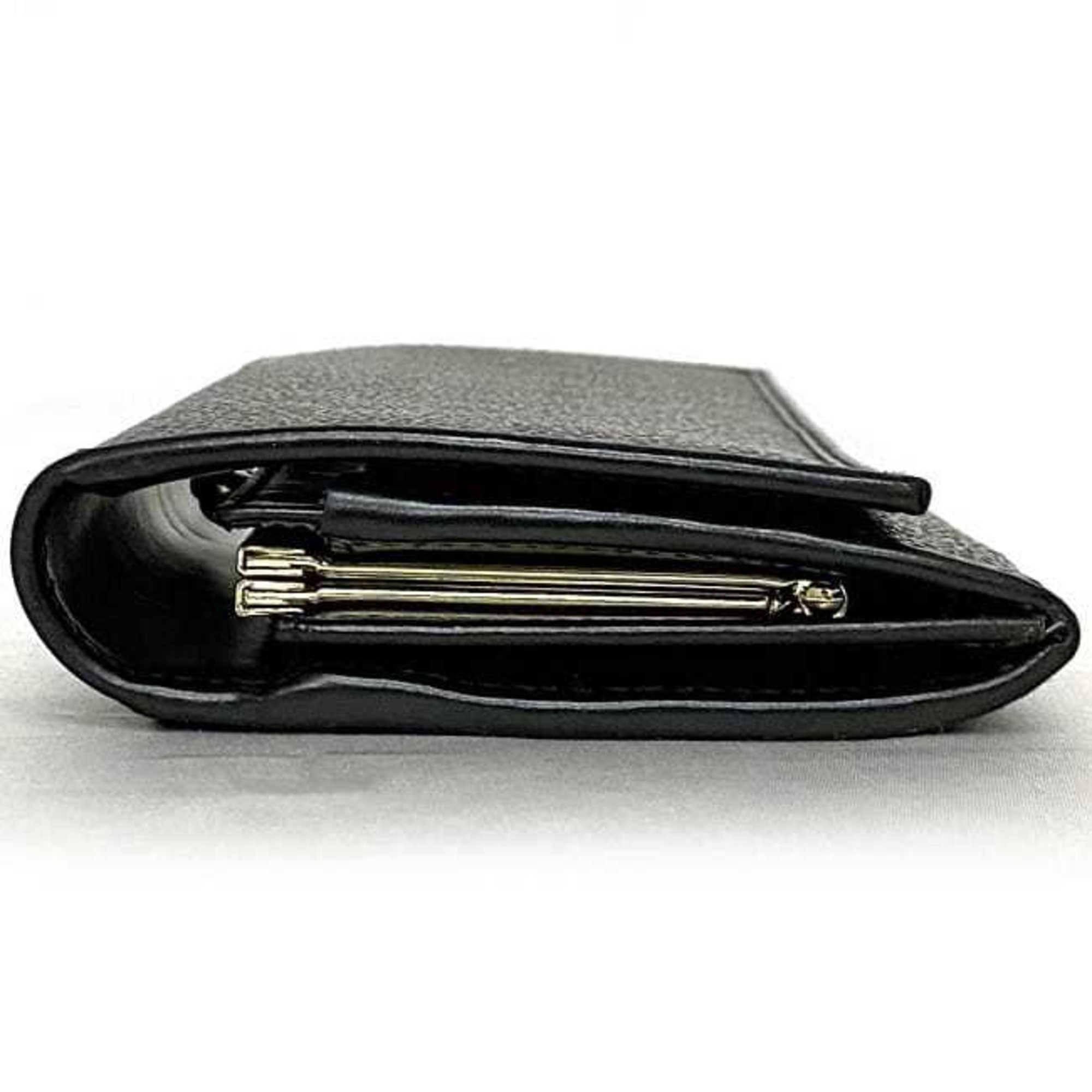 Celine Bi-fold Long Wallet f-21899 Black Brown Macadam DF 0P227 300 00 PVC Leather M/00/1 CELINE Flap with Clasp