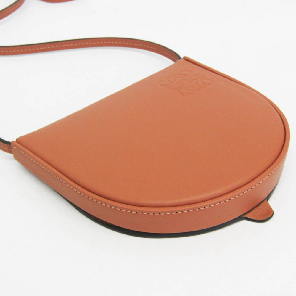 Loewe HEEL POUCH SMALL Women's Leather Shoulder Bag Brown — Like New