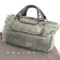 CELINE Mouton Sheepskin Leather Boogie Bag Handbag, Gray, Women's