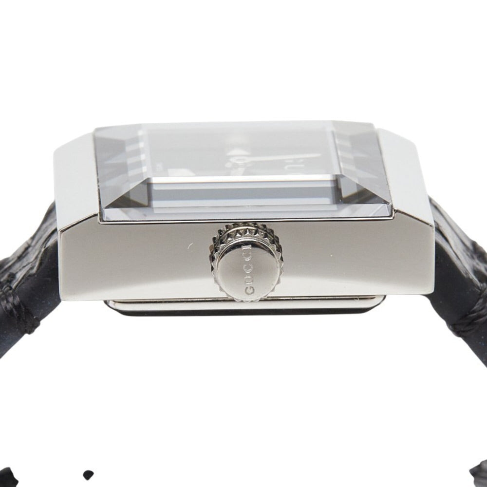 Gucci G-Frame Square Luxury YA128507 Watch 128.5 Quartz Black Dial Stainless Steel Leather Women's GUCCI — Very Good