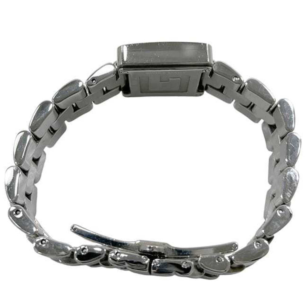 Gucci G-Square Watch f-24540 Black/Silver 3600J Stainless Steel Quartz Movement 0013*** GUCCI Square Battery-Operated Black Dial Two-Hand Analog Men's Women's Boys' Sizes Metal Bracelet — Very Good
