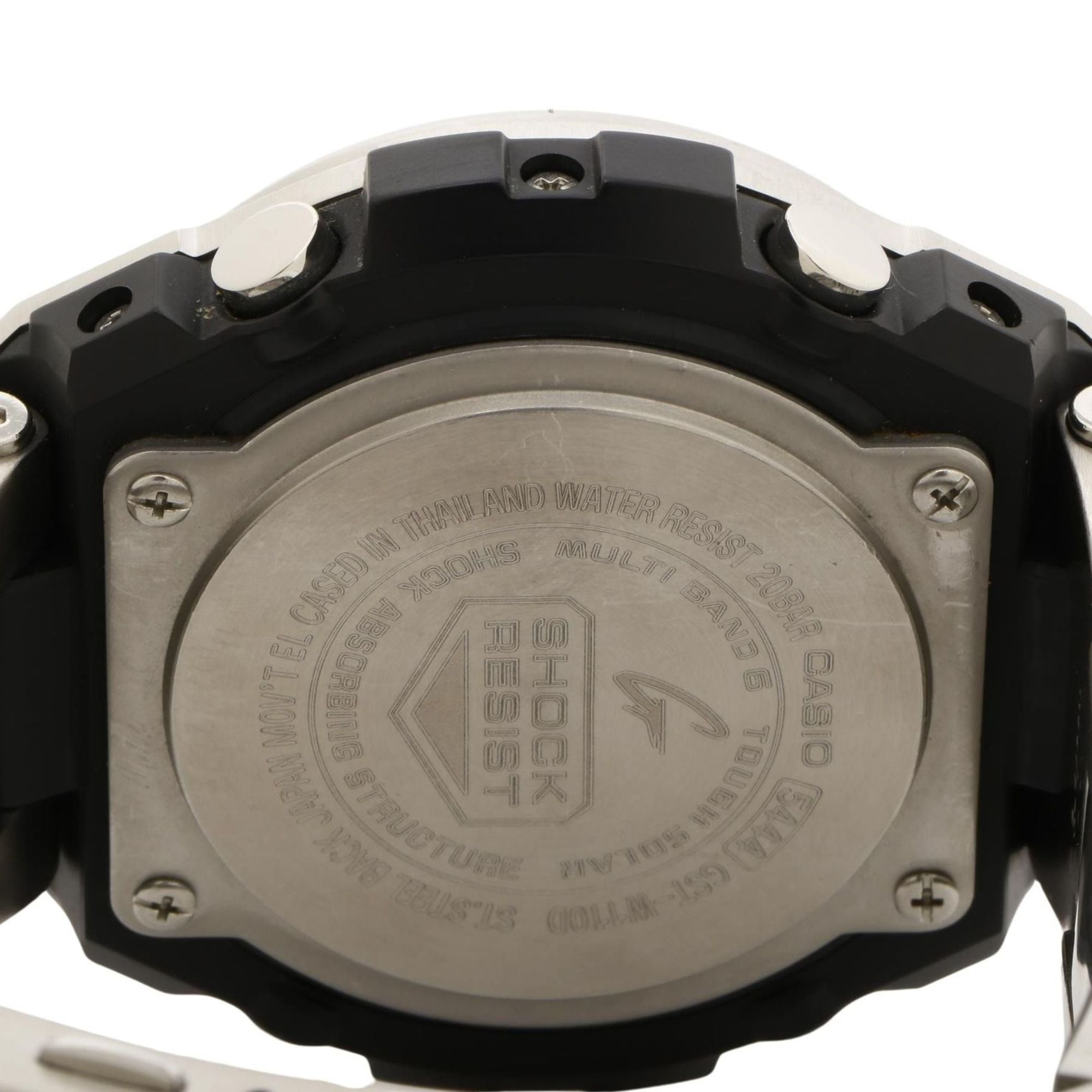 CASIO GSHOCK GSTEEL GSTW100 Series Watch (GSTW110D1AJF) in Black and Silver Resin with Stainless Steel Case for Men — Good