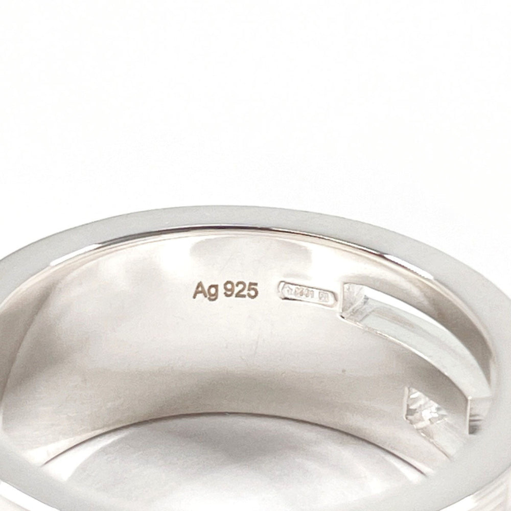 GUCCI Branded Cutout G Ring, Sterling Silver 925, Size 11, Silver, Women's — Like New