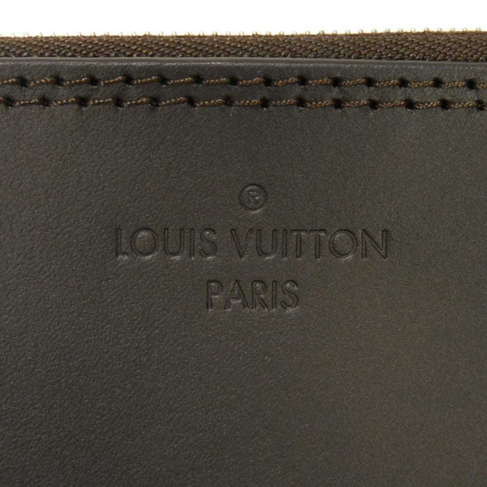 Louis Vuitton LOUIS VUITTON Pouch Hina PM (Pouch only, key hook, strap, coin case, logo embossed, dark brown, M54350) - Men's and Women's — Like New