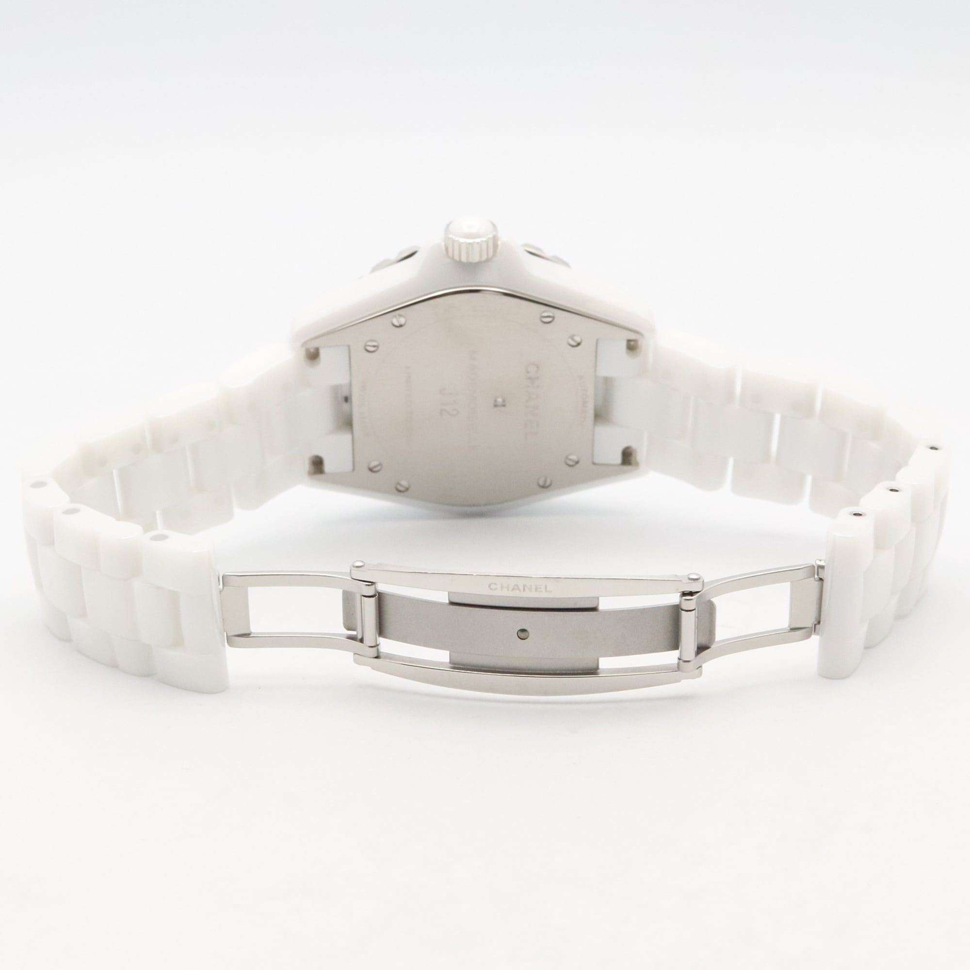 Chanel J12 Mademoiselle Ceramic Watch for Men, White (H5241) — Very Good