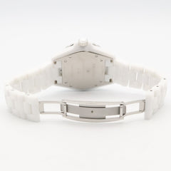 Chanel J12 Mademoiselle Ceramic Watch for Men, White (H5241) — Very Good