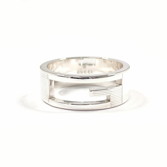 GUCCI Gucci Branded Cutout G Ring Silver 925 17.5 Men's