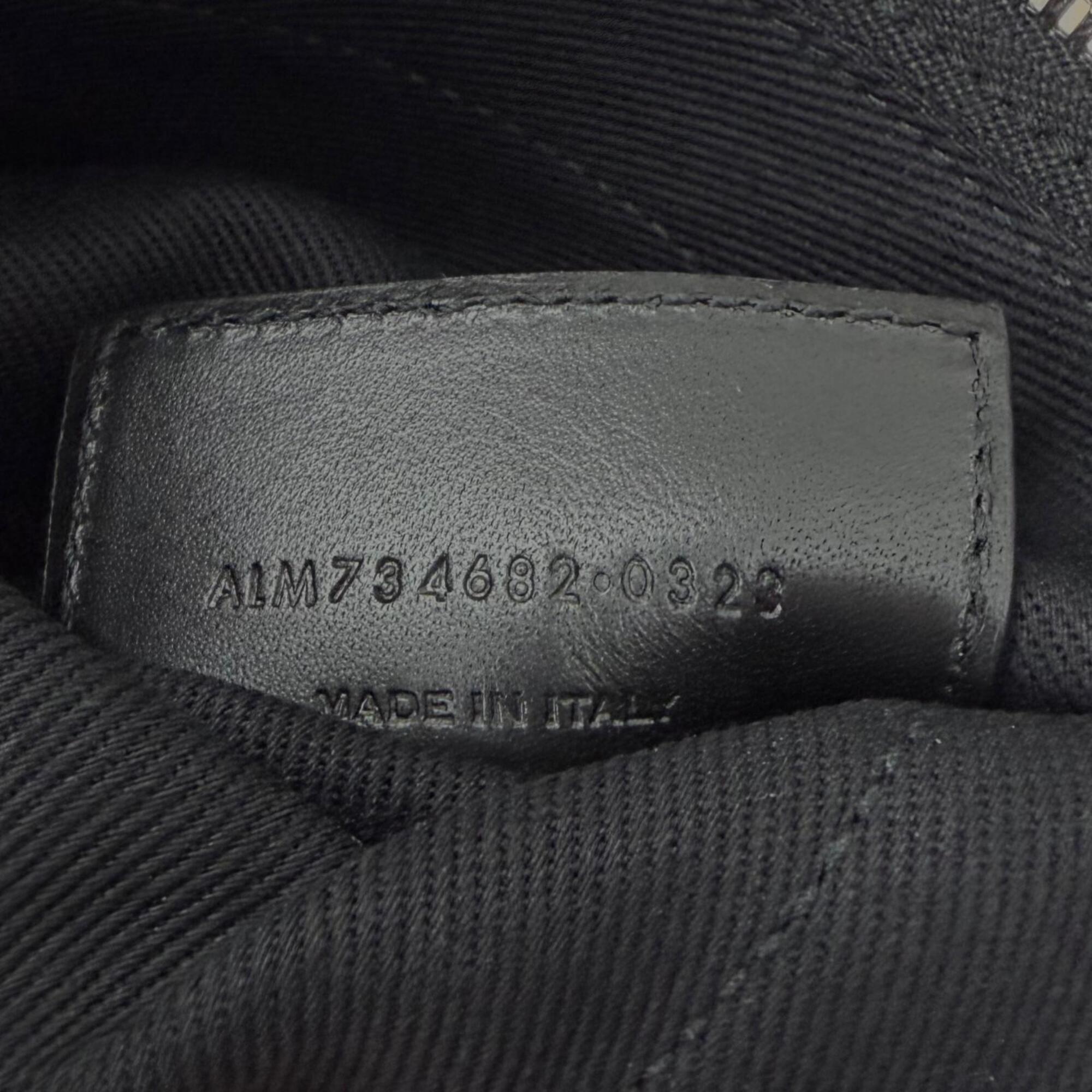 Yves Saint Laurent SAINT LAURENT PARIS 734682 Canvas Leather Rive Gauche Sling Bag with Pouch, One-Shoulder Bag, Black, Made in Italy, Men's, Dust — Like New