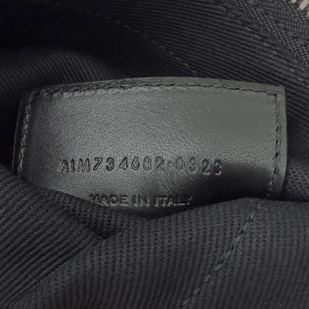 Yves Saint Laurent SAINT LAURENT PARIS 734682 Canvas Leather Rive Gauche Sling Bag with Pouch, One-Shoulder Bag, Black, Made in Italy, Men's, Dust — Like New