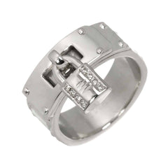 Hermes Kelly Ring #54, Diamond, 18K White Gold (750) — Like New