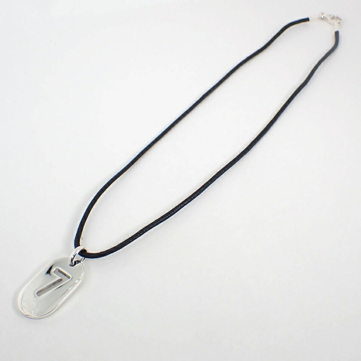 GUCCI 925 No.7 Plate Pendant Necklace